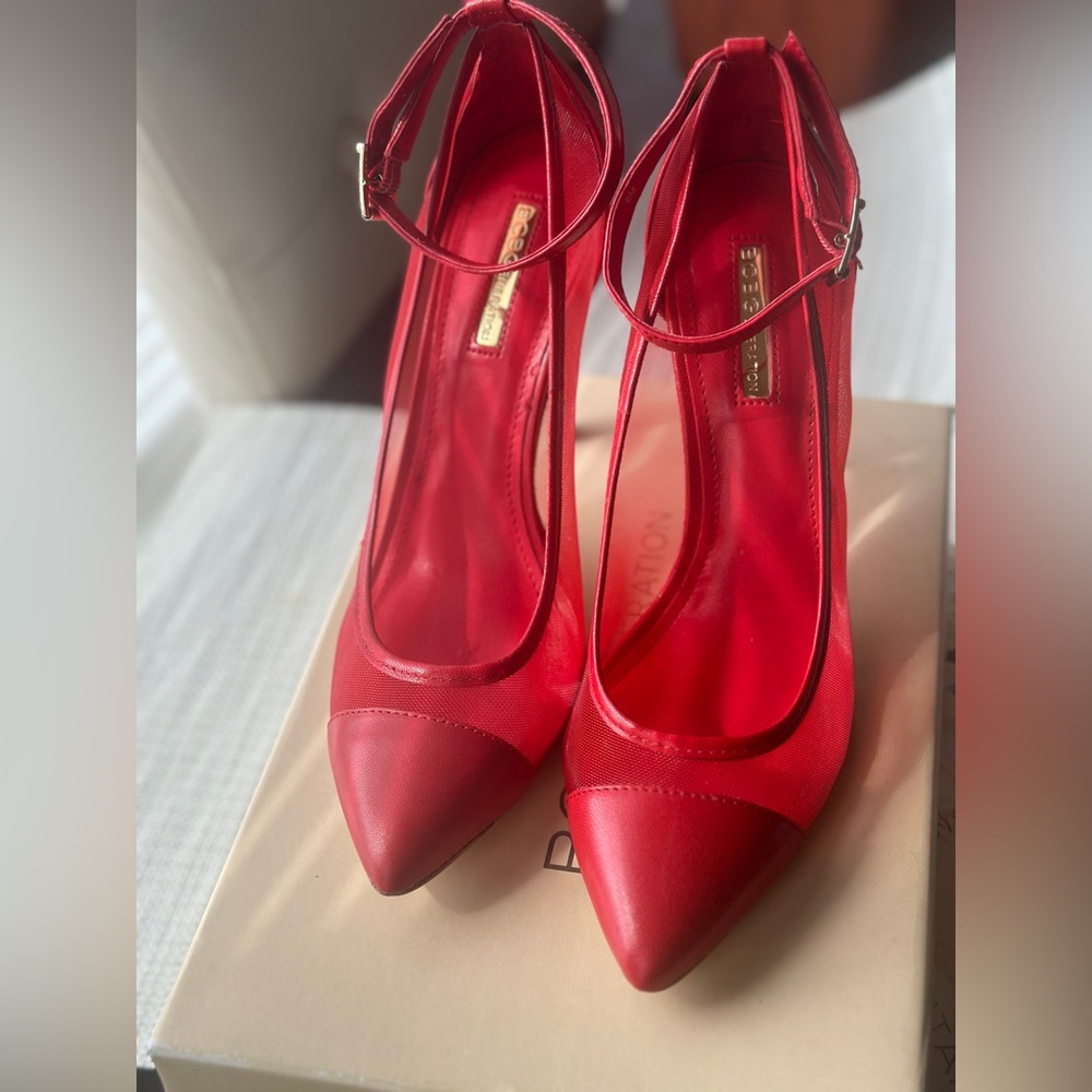 Bgbg Generation Red Heels With Mesh Sides And Ank… - image 6